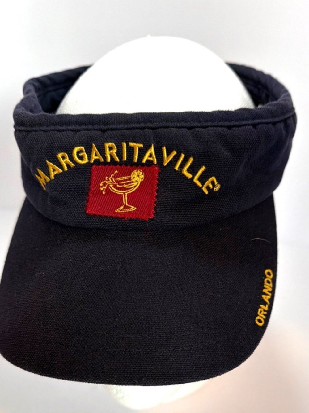 Jimmy Buffetts Margaritaville Navy Blue Adjustable Cotton Visor Embroidered Logo